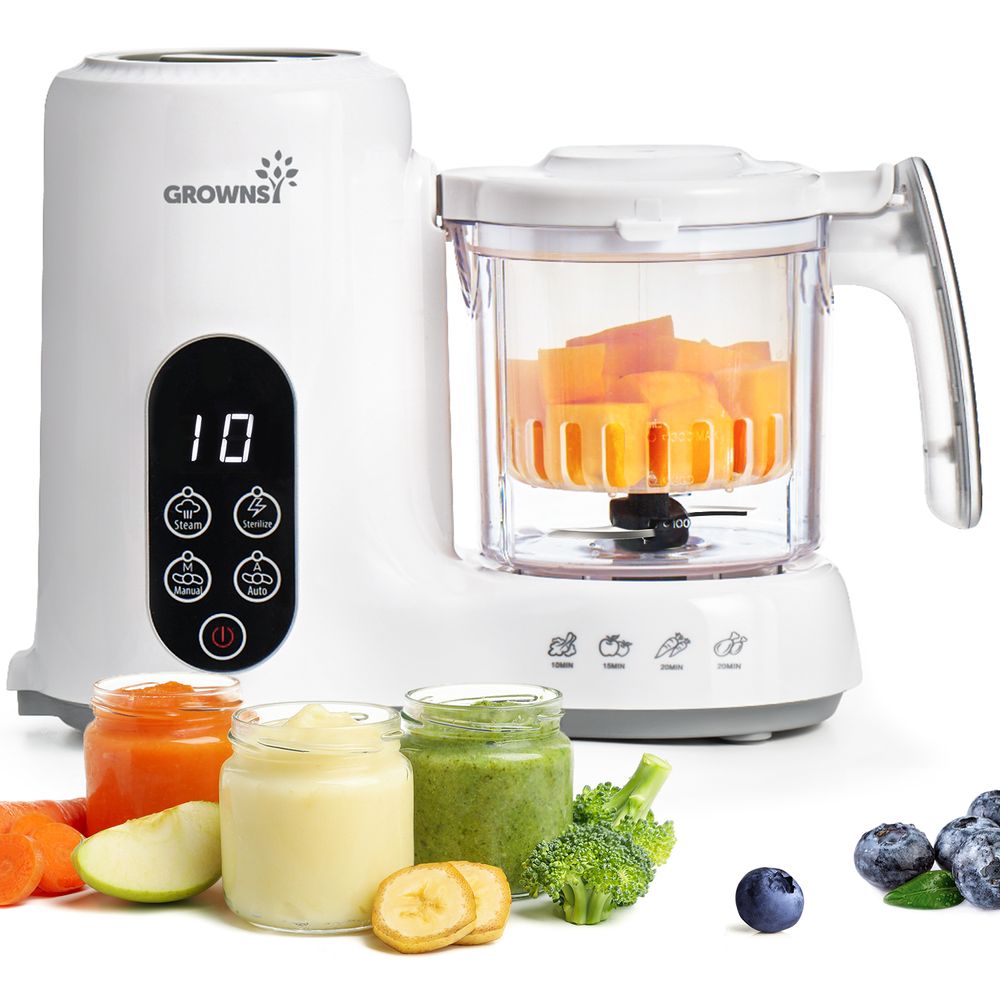 Grownsy - Food Maker Steamer Blender - Auto Cooking Grinding and Sterilizing for Baby