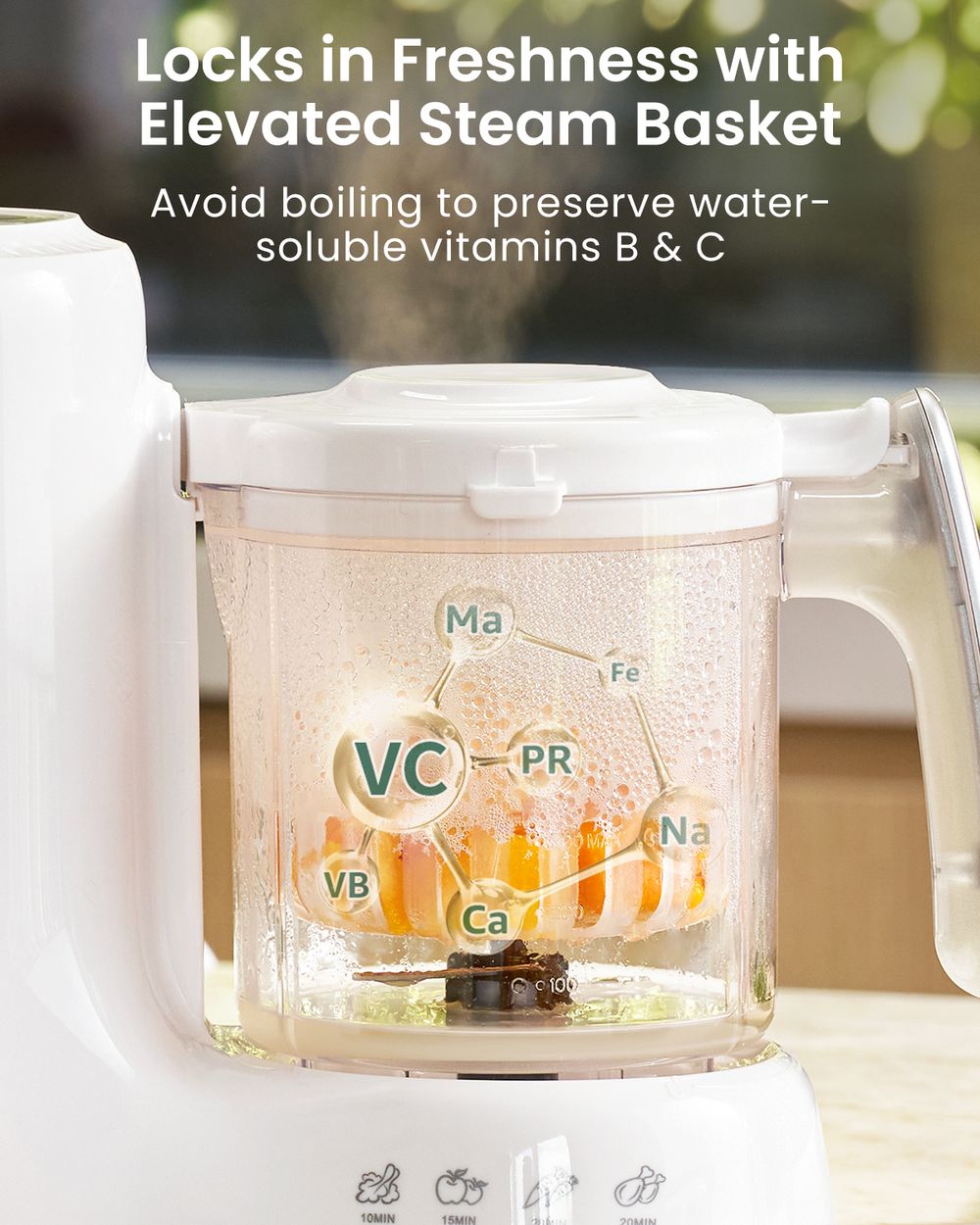 Grownsy - Food Maker Steamer Blender - Auto Cooking Grinding and Sterilizing for Baby