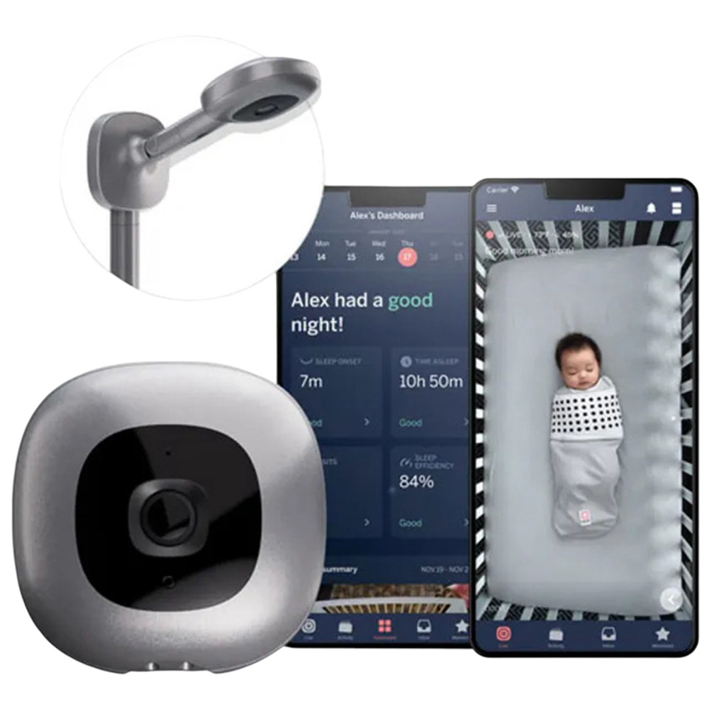 Nanit - Pro Baby Monitor With Wall Mount - Sterling Silver