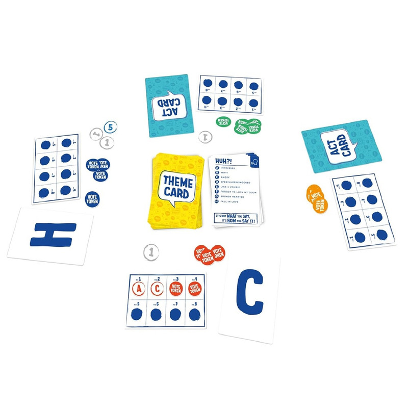 Tomy Games - The Game Of Saying Huh Guessing Card Game - Multicolor