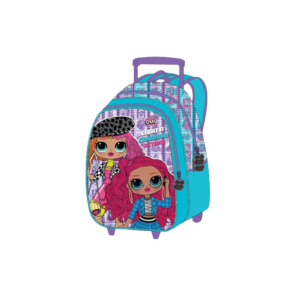 MGA - LOL-OMG Kids 3-in-1 Box Set With 18" - Trolley School Bag, Lunch Bag & Pencil Case