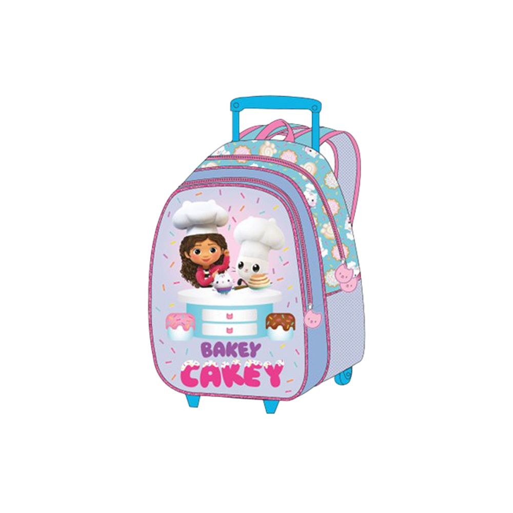 Universal - Gabby Doll House Kids 3-in-1 Box Set With 16" - Trolley School Bag, Lunch Bag & Pencil Case
