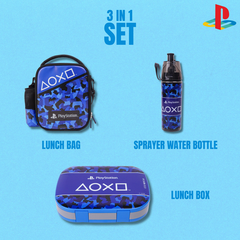 Sony - 3-In-1 Lunch Bag, Water Bottle & Lunch Box Set - PlayStation Smash