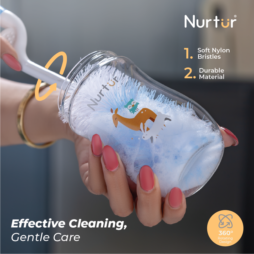 Nurtur Cozi - Baby Bottle Brush with Teat Brush