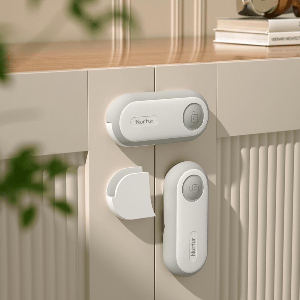 Nurtur - Safety Cabinet Lock - 1 Pc - White/Grey