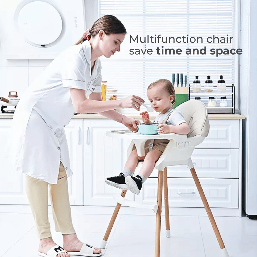 Nurtur Cozi - 2-In-1 Adjustable Height Padded Cushioning High Chair - Pink