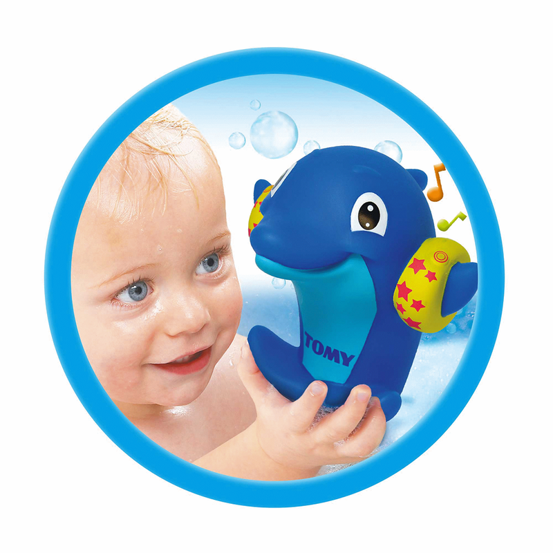 Tomy Toomies - Water Whistler Baby Bathtime Fun Dolphin Toy - 9m And Above