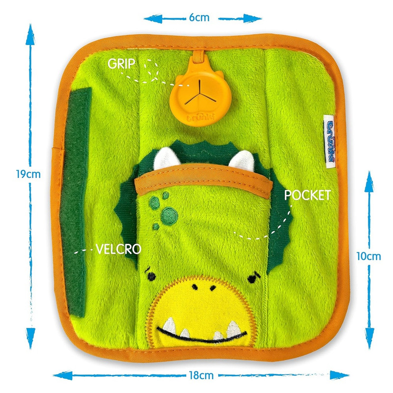 Trunki - Child Seat Belt Strap Cushion Dudley The Dinosaur - Green