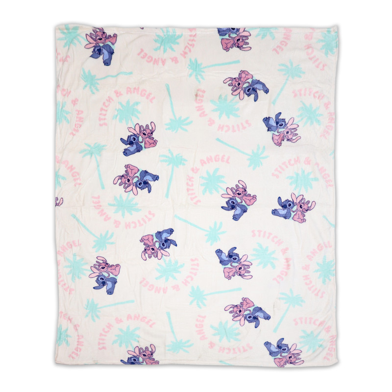 Disney - Classics Stitch Flannel Blanket - Light Pink