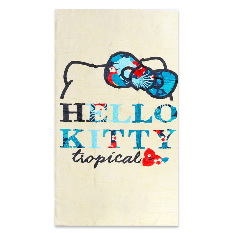 Sanrio Hello Kitty Printed Beach Towel - Light Beige - 70x140 cm