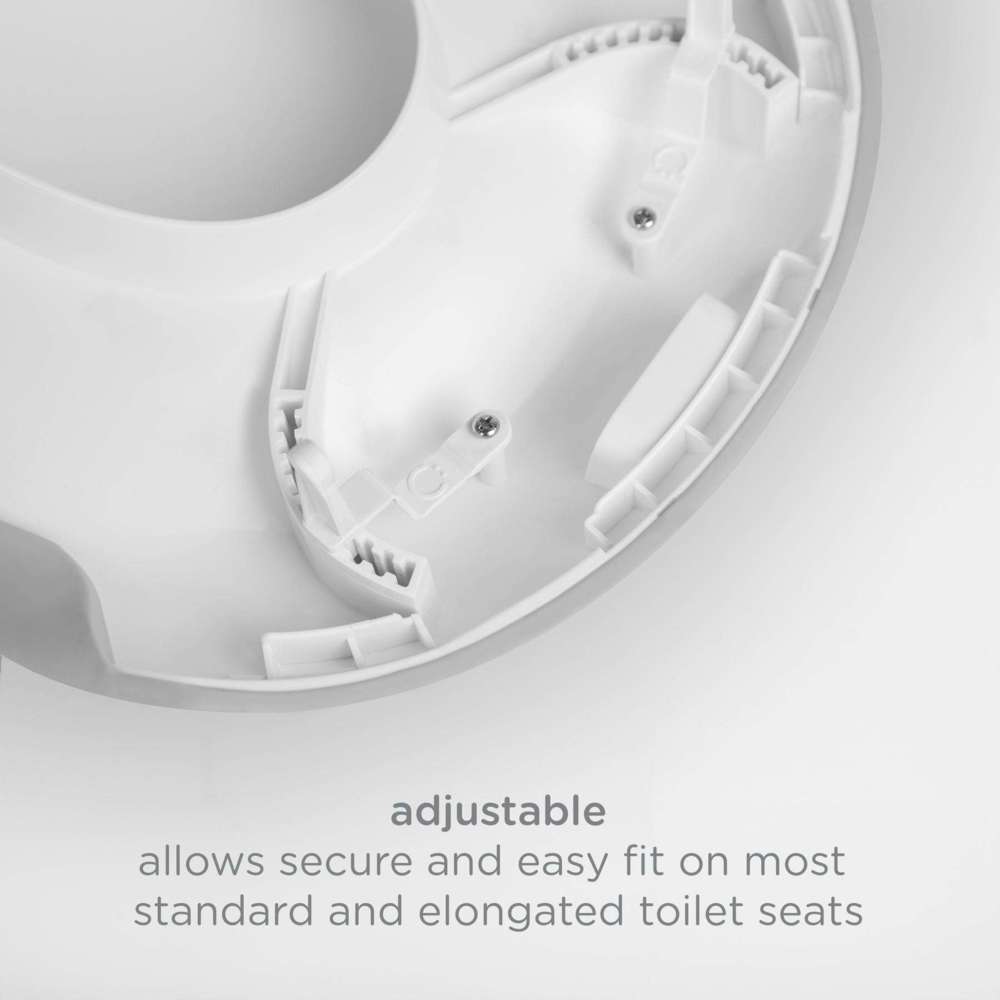 Ubbi Toilet Trainer With Built-In Handles And Potty Hook - Grey