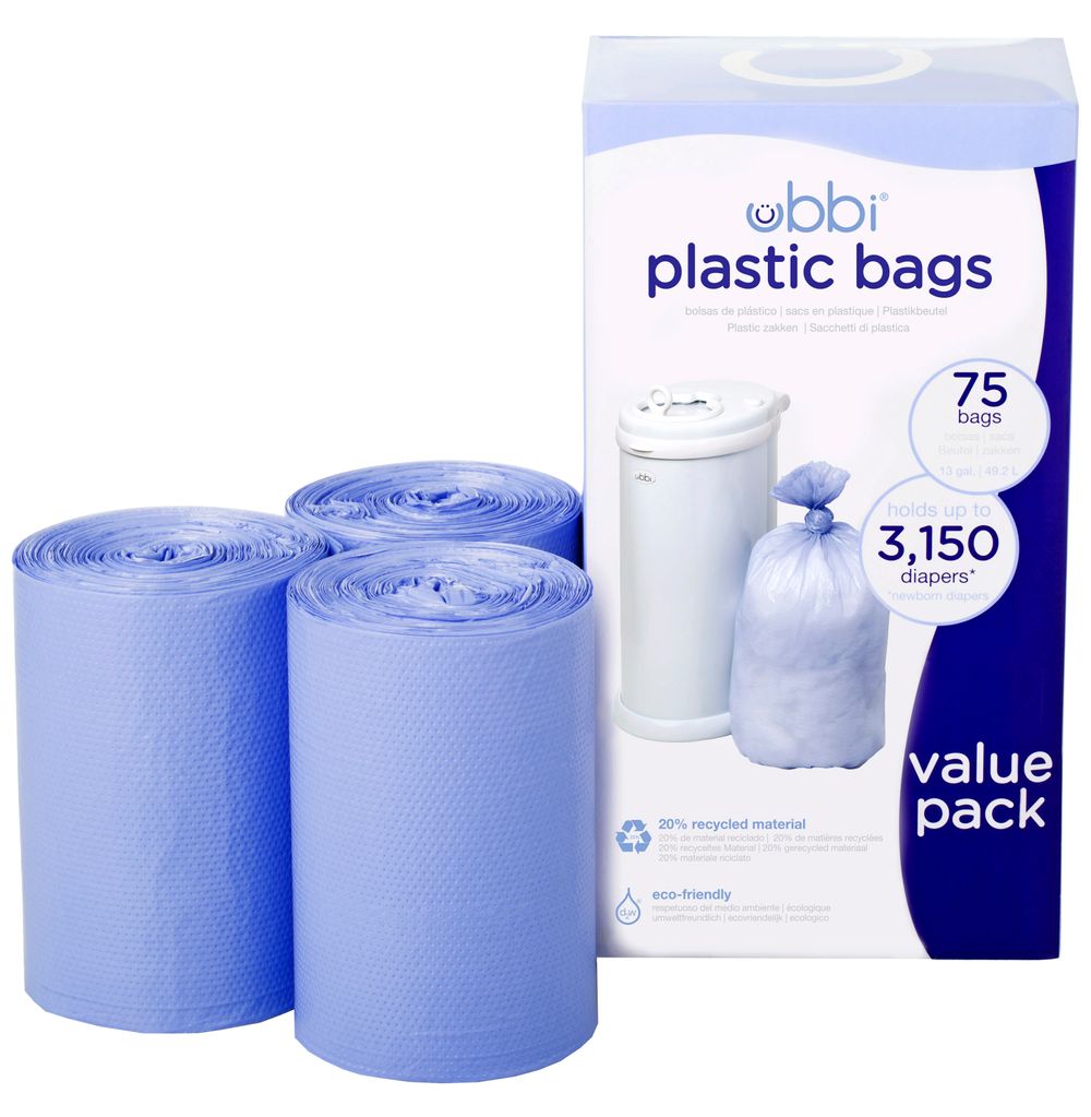 Ubbi - Plastic Bags - Periwinkle - 75 Pcs
