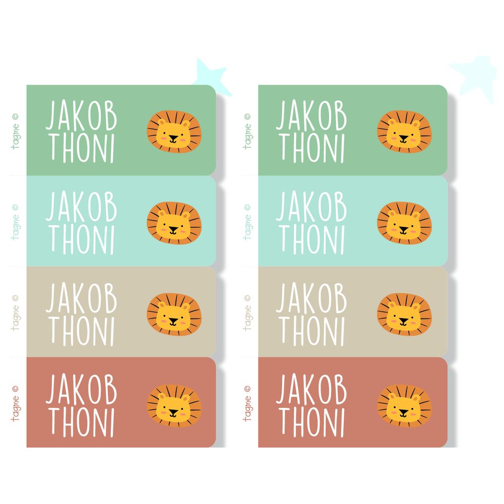 TagMe - Personalised Name Label - Earth - 48 Pcs