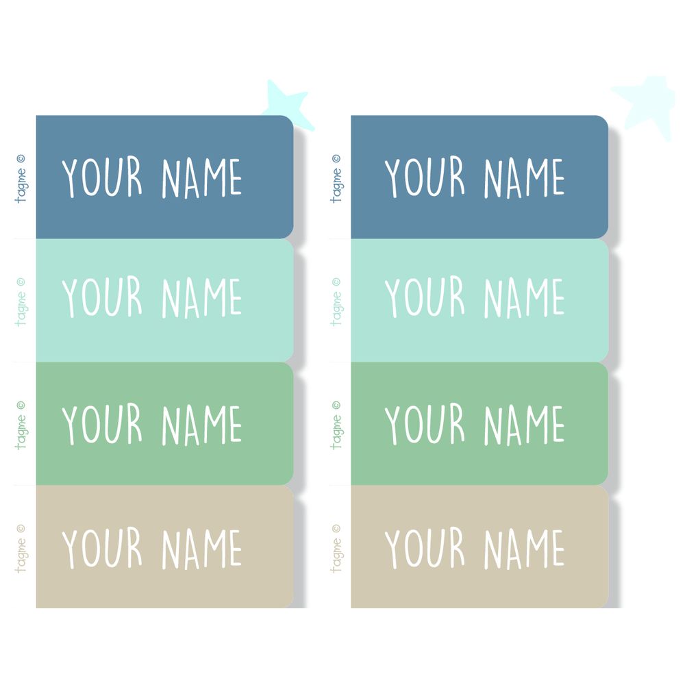 TagMe - Personalised Name Label - Natural - 48 Pcs