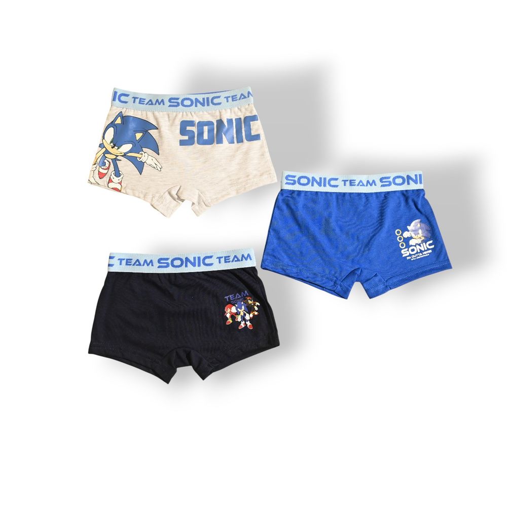 Sonic - 3pc-Set - Boys' Printed Boxers - Multicolor
