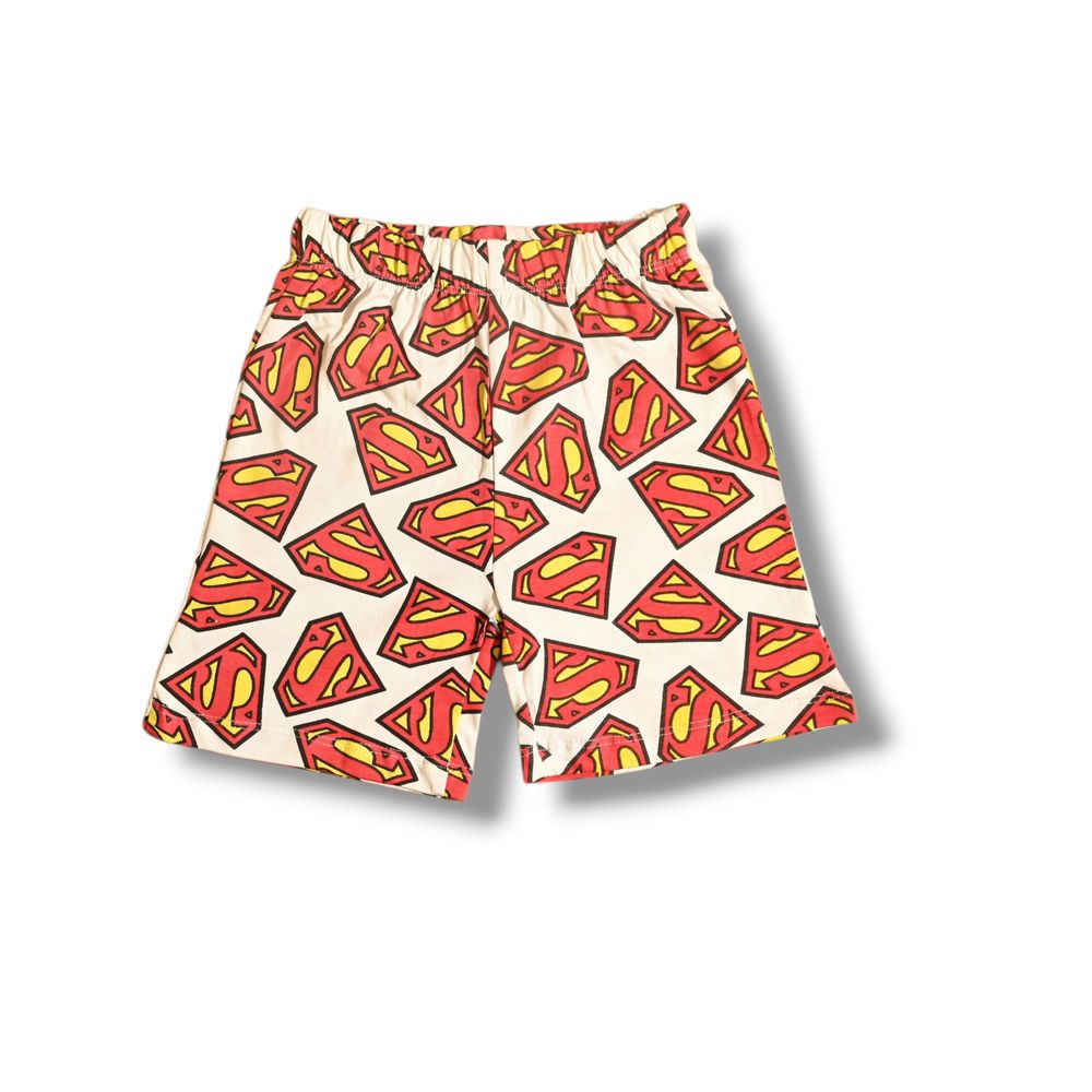 Superman - Boys T-shirt And Short Set - White/Red