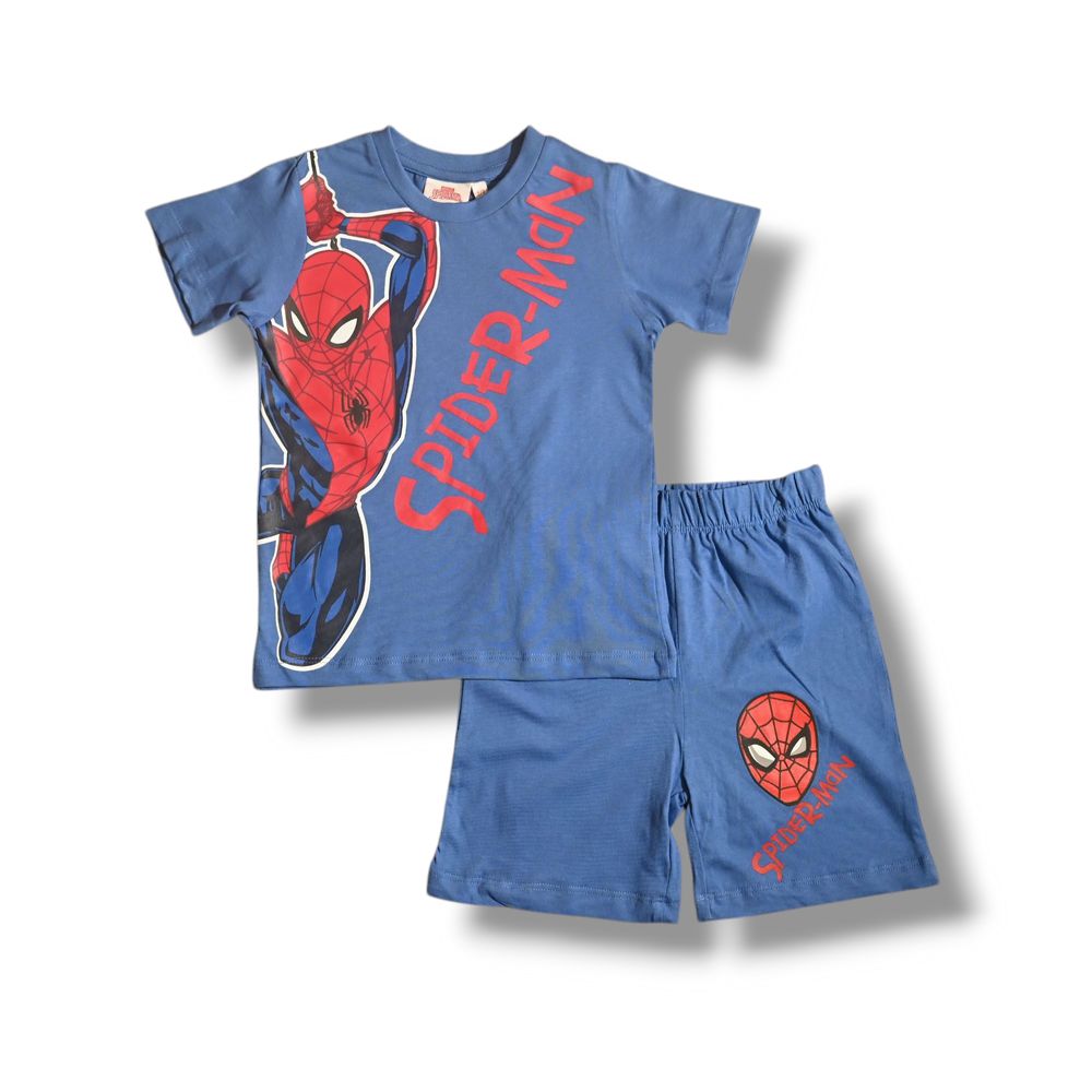 Spiderman - Boys T-shirt And Short Set - Blue