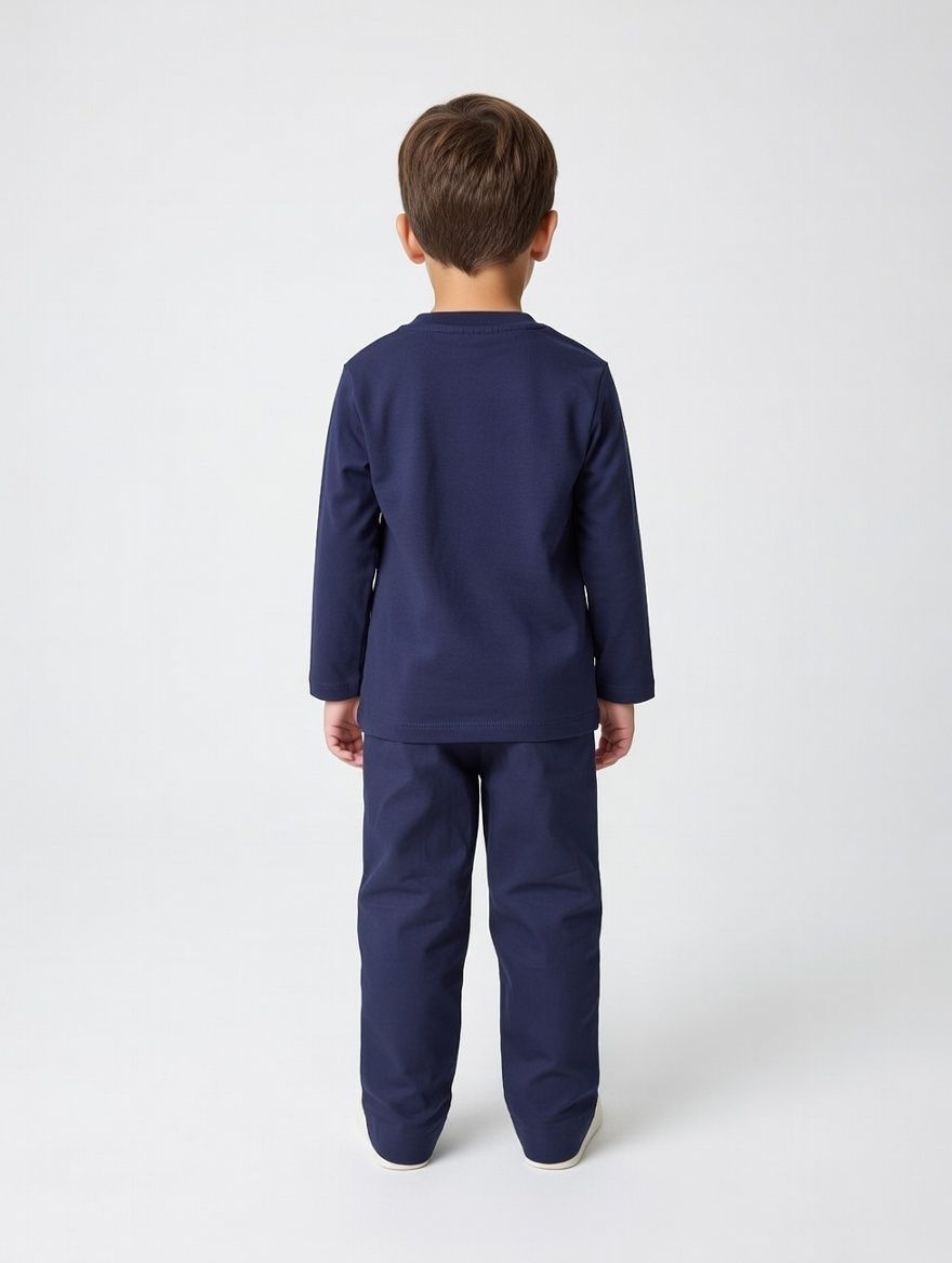 Sonic - 2pc-Set - Boy's Long Sleeve T-Shirt & Pant - Navy