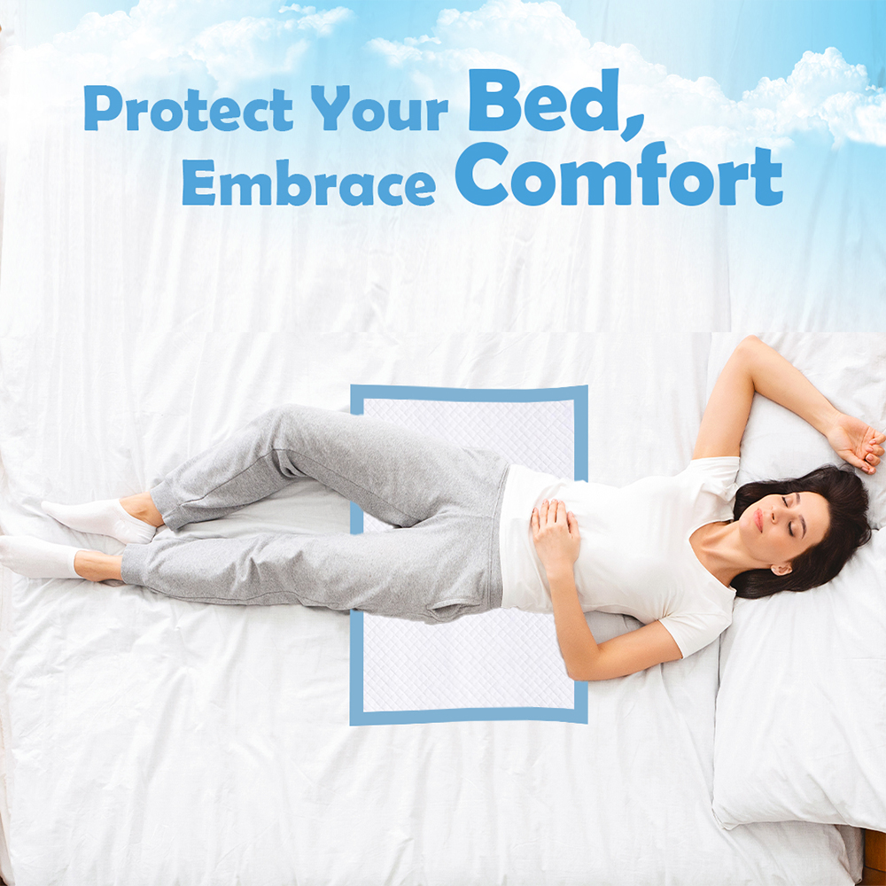 Cute 'n' Cuddle - Adult Disposable Bed Pads - Blue - 60 x 90 cm - Pack Of 60