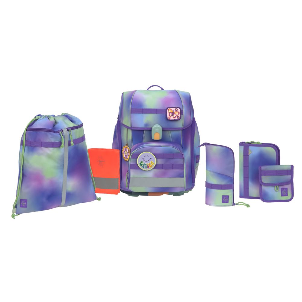 Lassig - School Set Boxy - Gradient Purple/Green - 7 Pcs