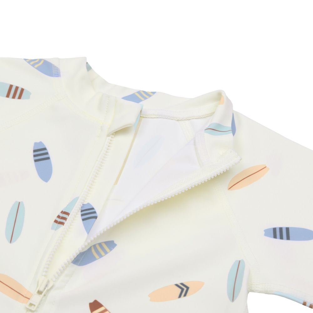 Lassig - Kids Short Sleeve Sunsuit - Surfboards Sea Salt