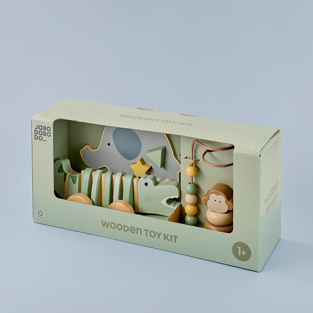 Jabadabado Wooden Toy Gift Set - Safari - 3 Pcs