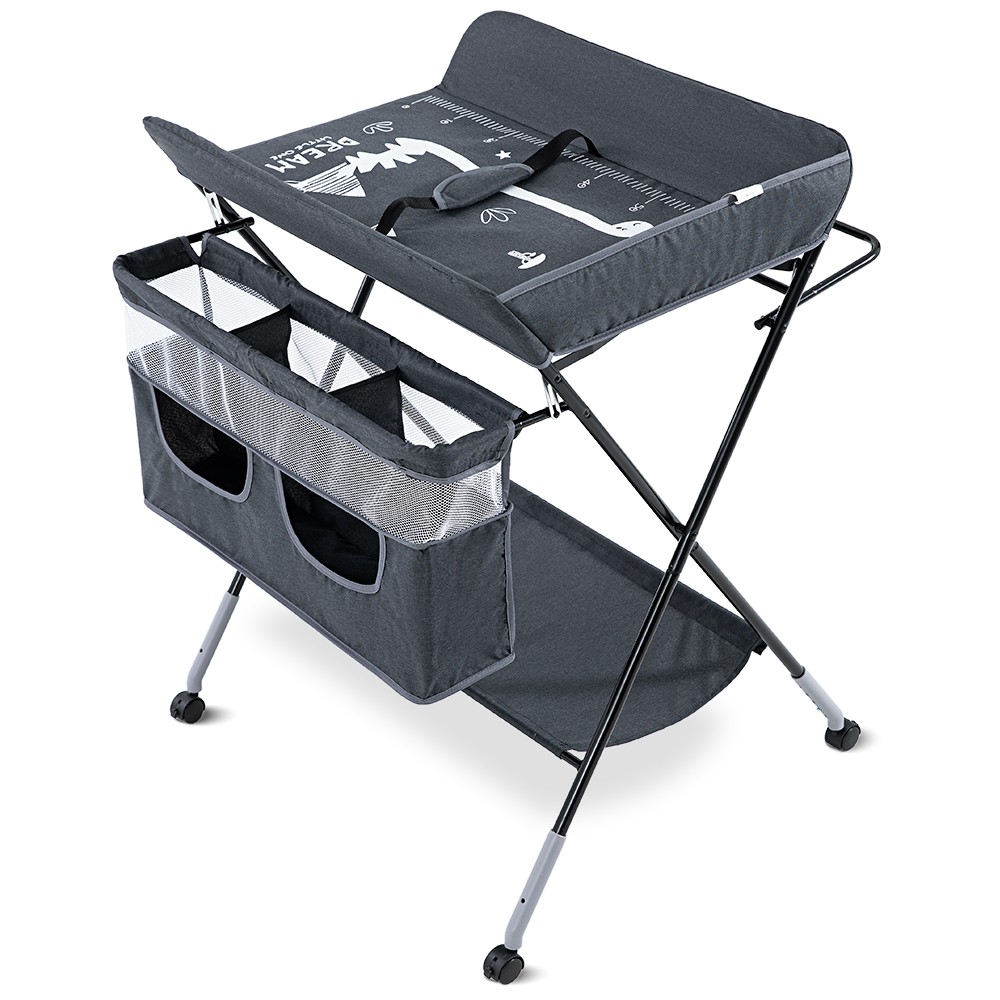 Teknum - 4 In 1 Diaper Changing Table Organizer - Charcoal Grey