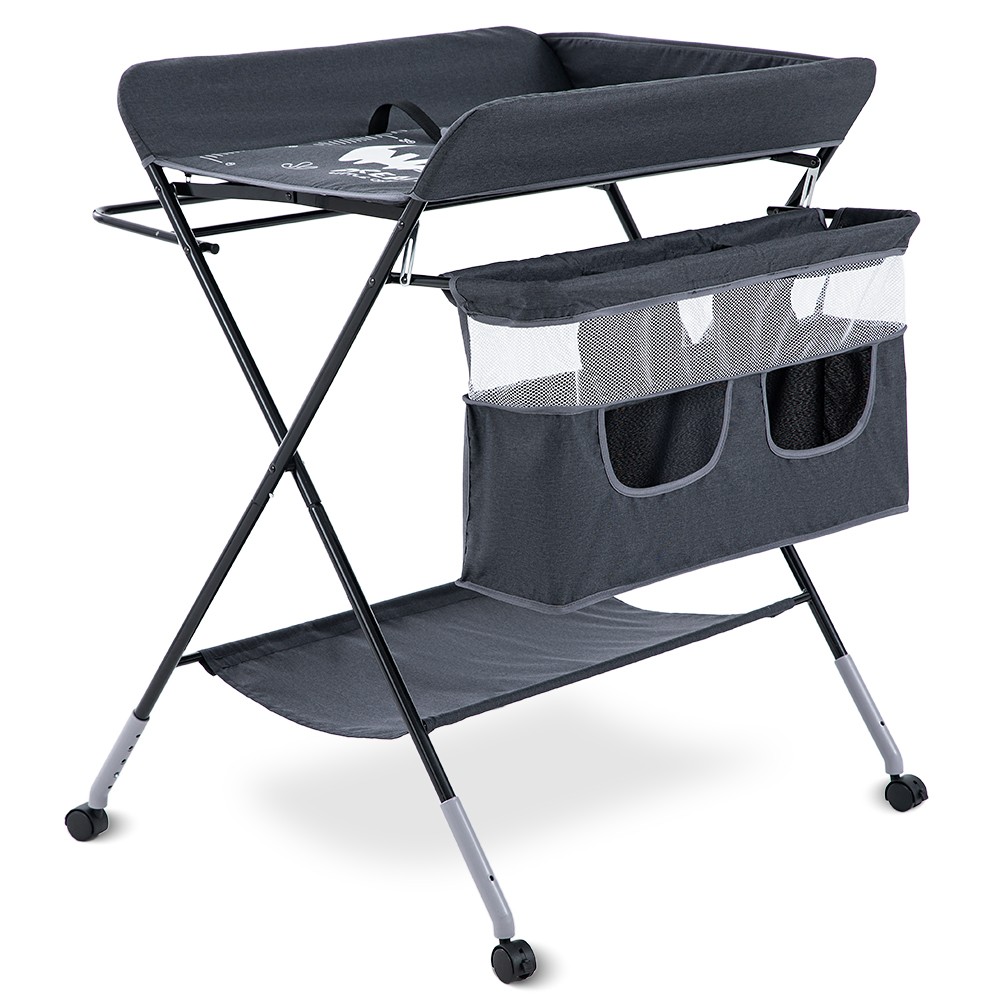 Teknum - 4 In 1 Diaper Changing Table Organizer - Charcoal Grey