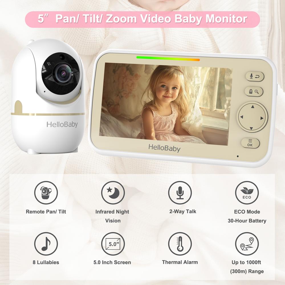 Hello Baby 5 Inch LCD Screen - Baby Video Monitor