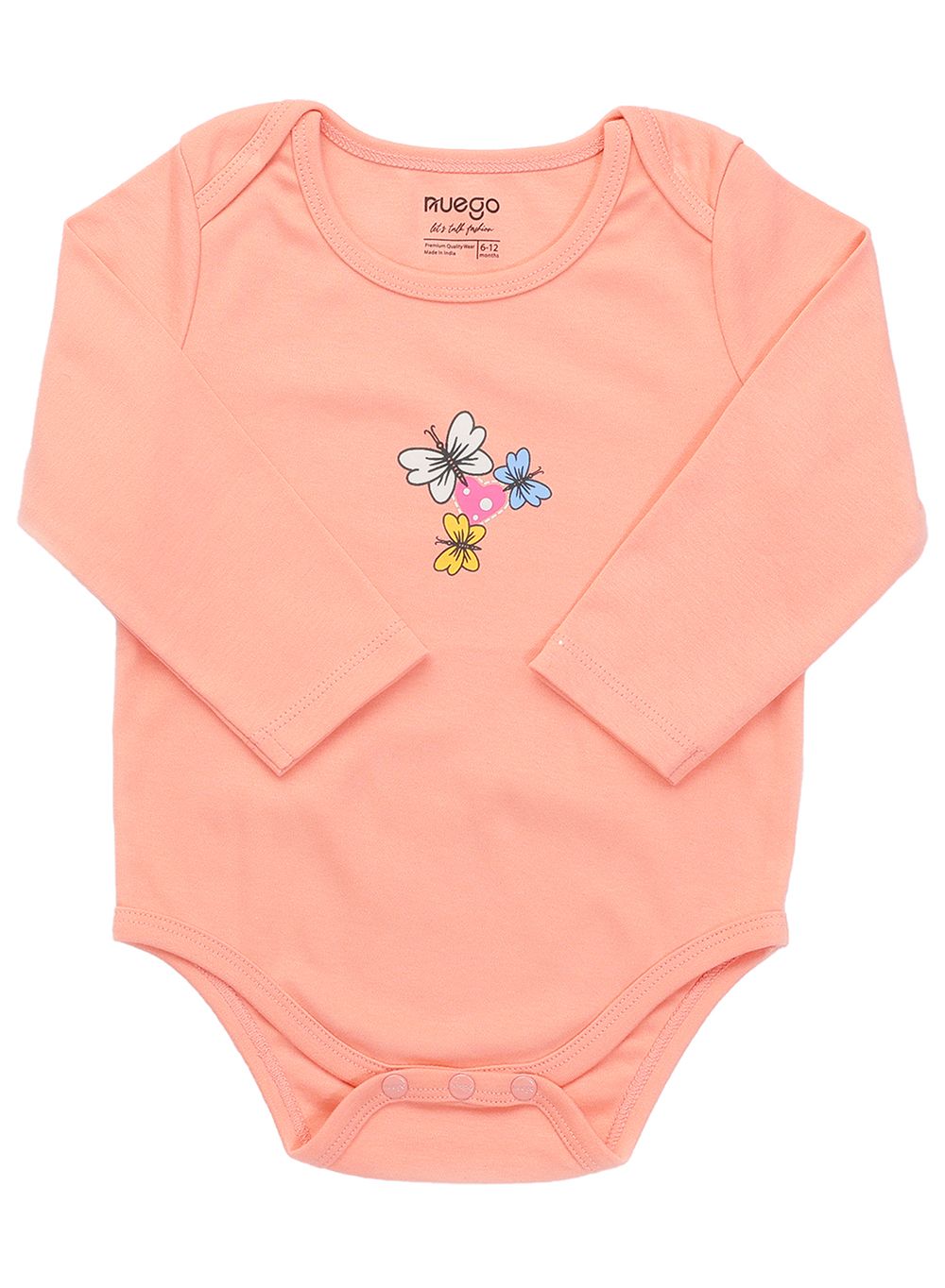 Nuego - 3pc-Set - Baby Girl Bodysuits - White/YelloWithPink