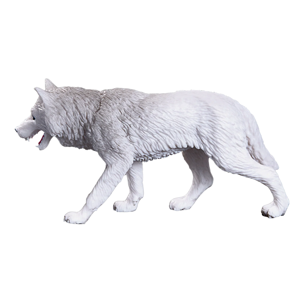 Mojo Arctic Wolf Toy Figure - White - 7 cm