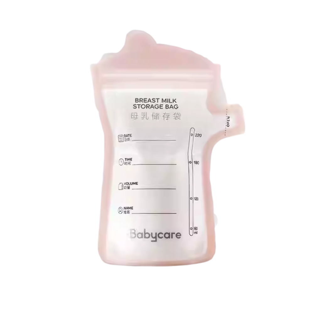 Babycare - Breast Milk Storage Bags - Clear - 40 Pcs - 220 ml