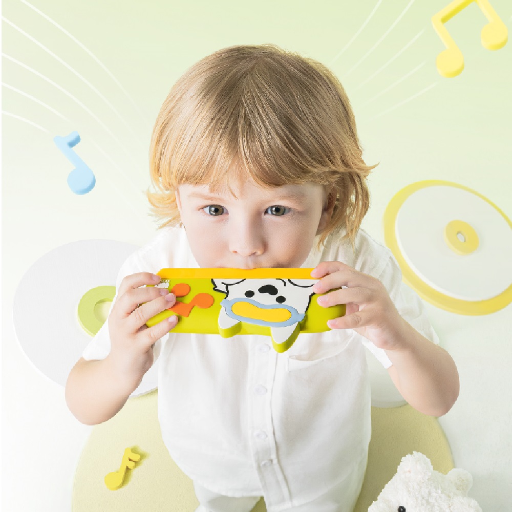 Babycare - Harmonica Kid's Musical Instrument - Yellow