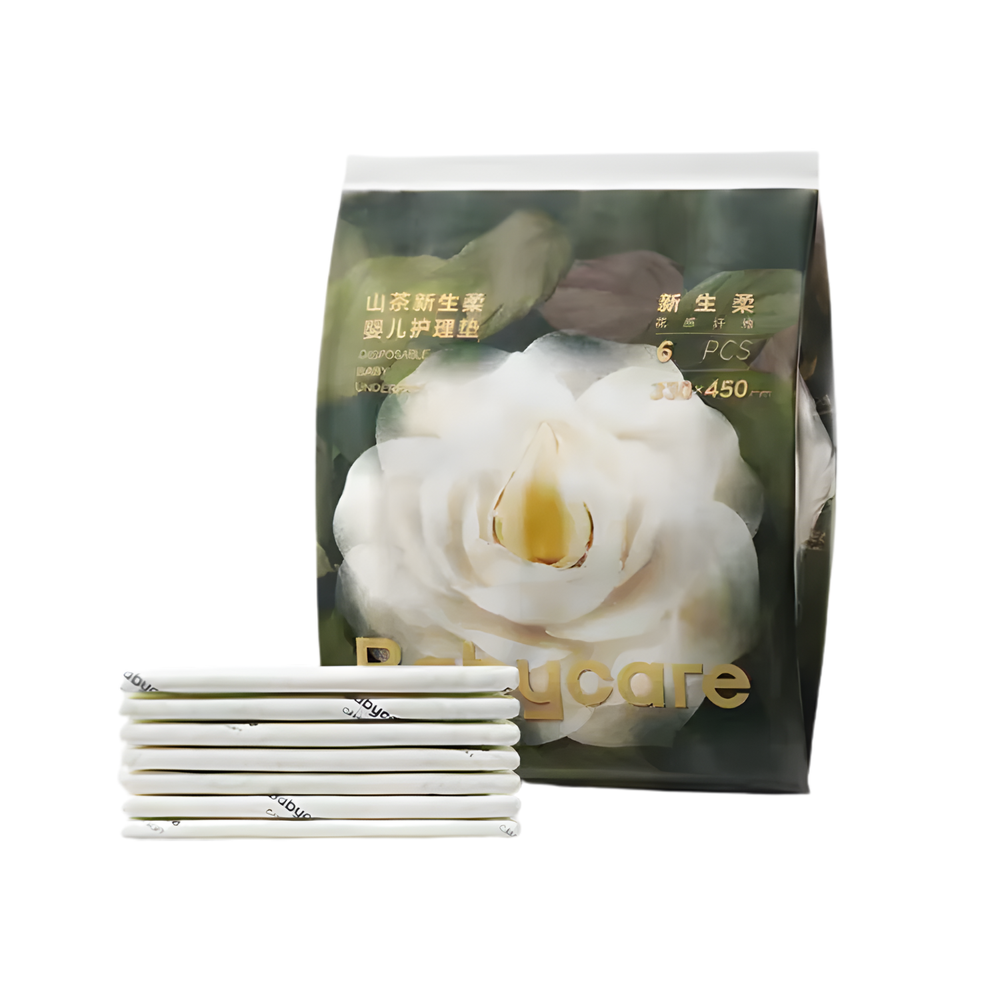 Babycare - Camellia Baby Disposable Changing Mats - 33x45 cm - 6 Pcs