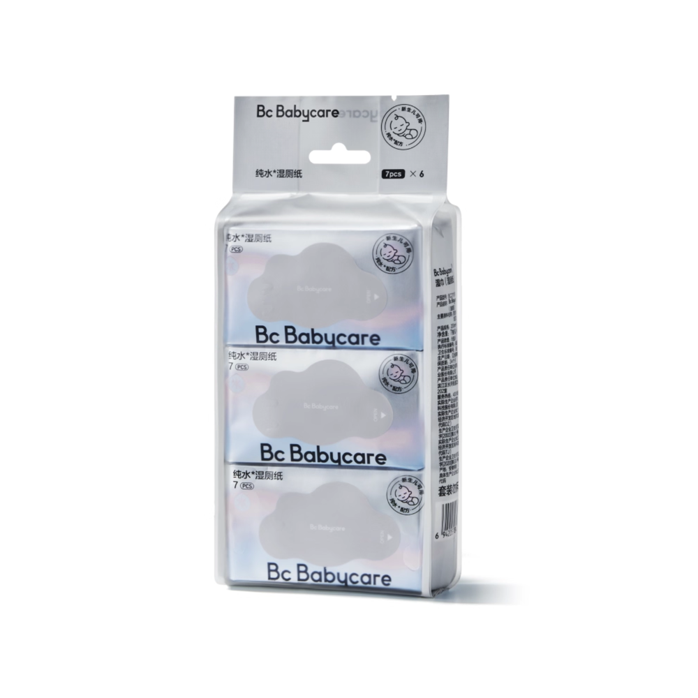 Babycare - Pure Water Wet Toilet Wipes - Pack of 6 - 42 Pcs