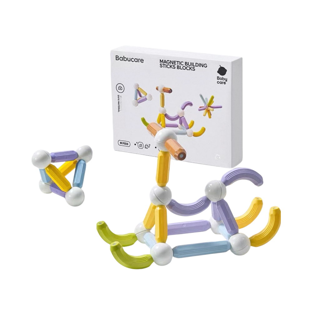 Babycare Magnetic Building Stick Blocks - Basic Plus - 30 Pcs