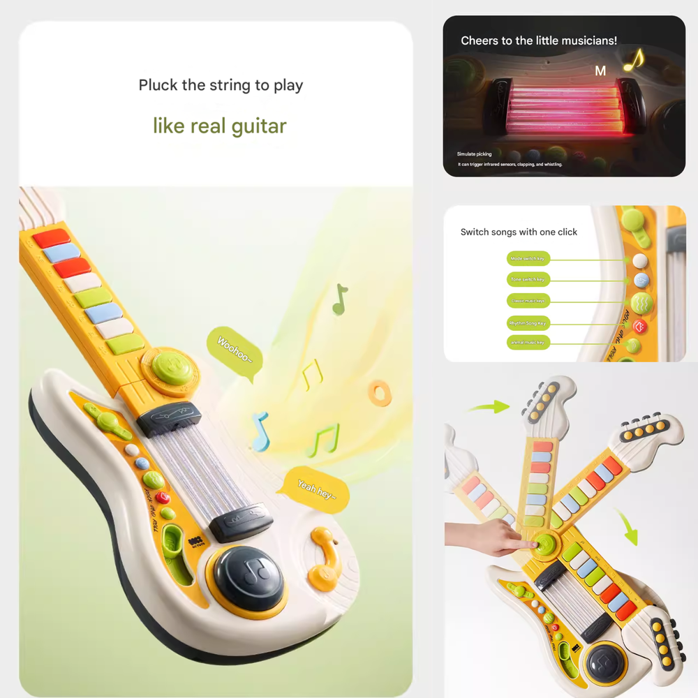 Babycare Kids Toy Guitar - Multicolor