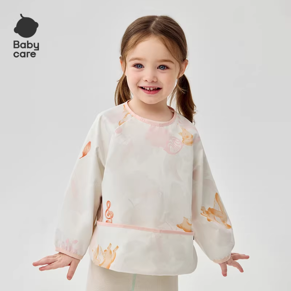 Babycare - Long Sleeve Feeding Bib - Blue