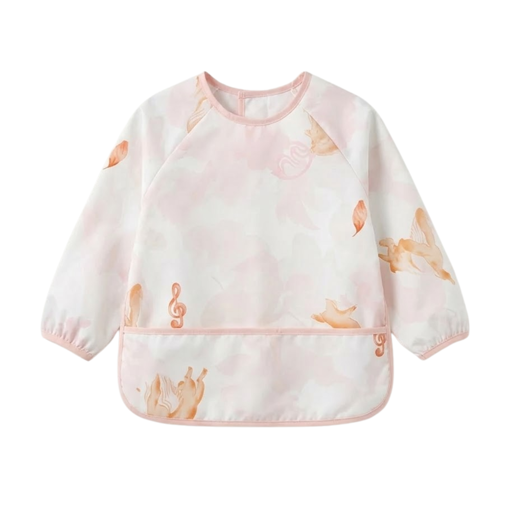 Babycare - Long Sleeve Feeding Bib - Pink