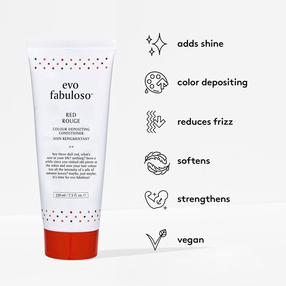 Evo Hair Fabuloso Red Rouge Colour Depositing Conditioner - 220 ml
