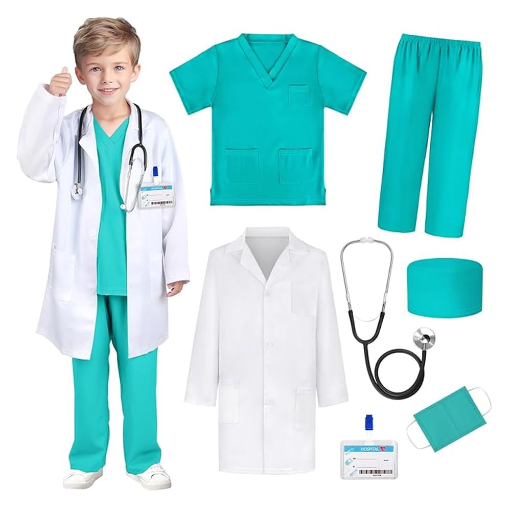 BrainGiggles - Doctor Costume Set For Kids - 7pcs