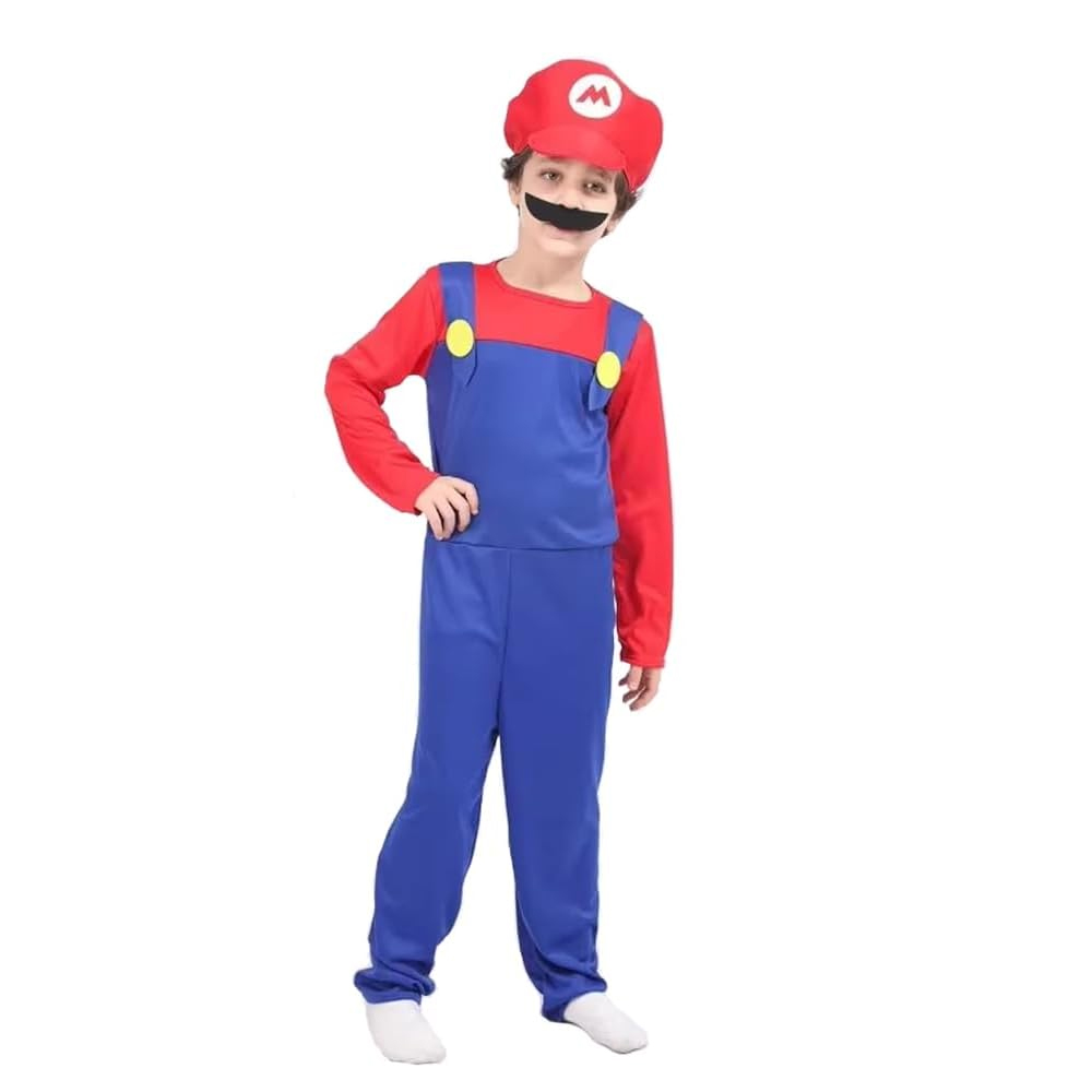 BrainGiggles - Super Mario Costume For Kids - 3pcs