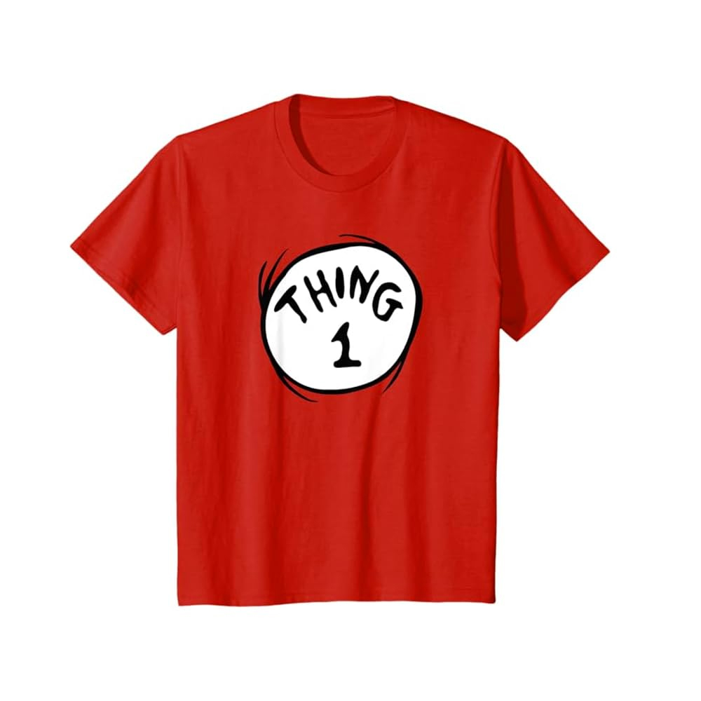 BrainGiggles - Thing 1 T-shirt Costume For Kids - Red