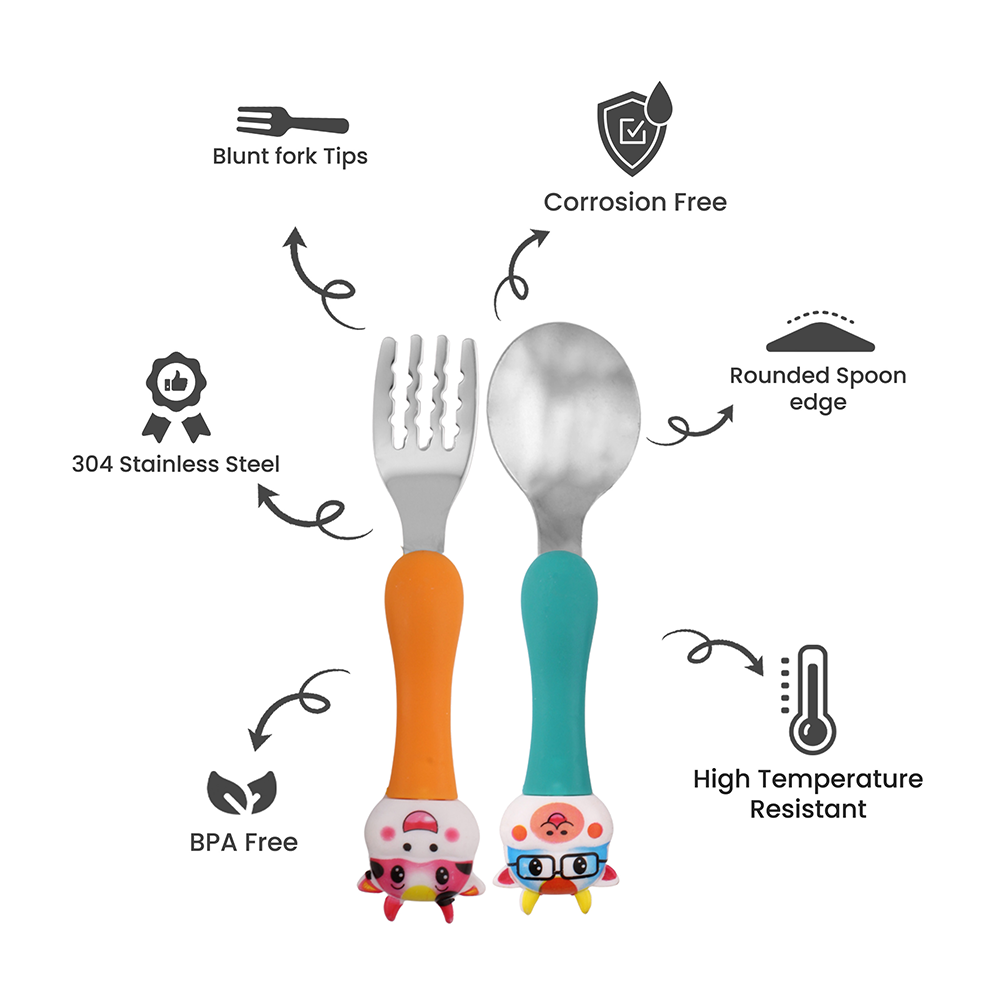 Cravista - Cow Kids Cutlery Set - 4pcs