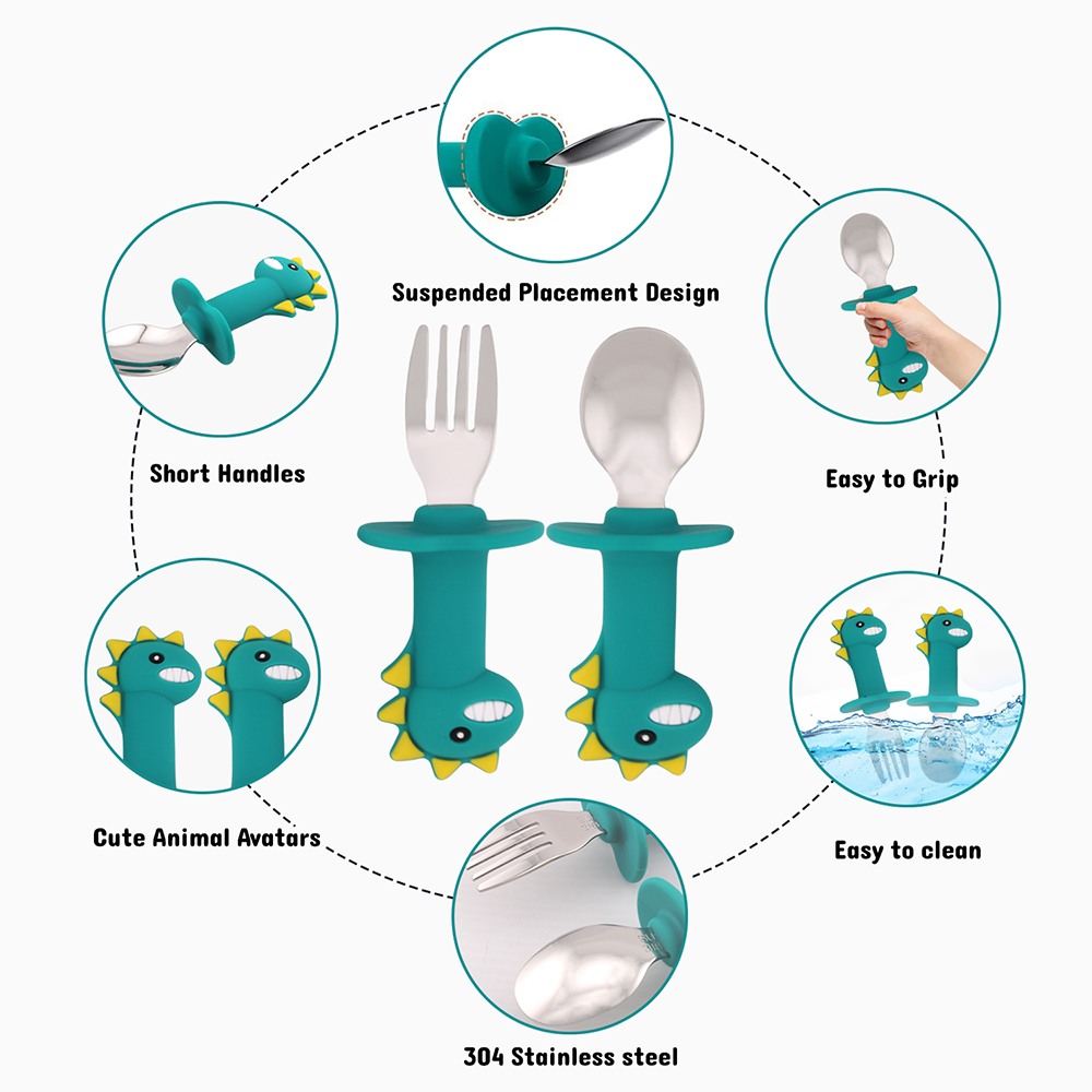 Cravista - Toddler Stainless Steel Cutlery Set - 2pcs