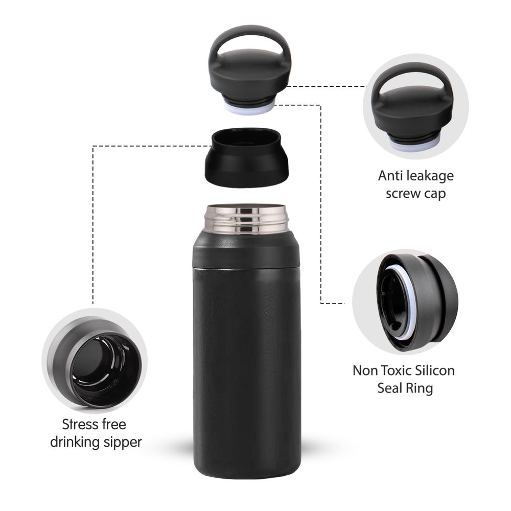 Cravista - Stainless Steel Vacuum Insulated Water Bottle For Kids And Adults - 500ml