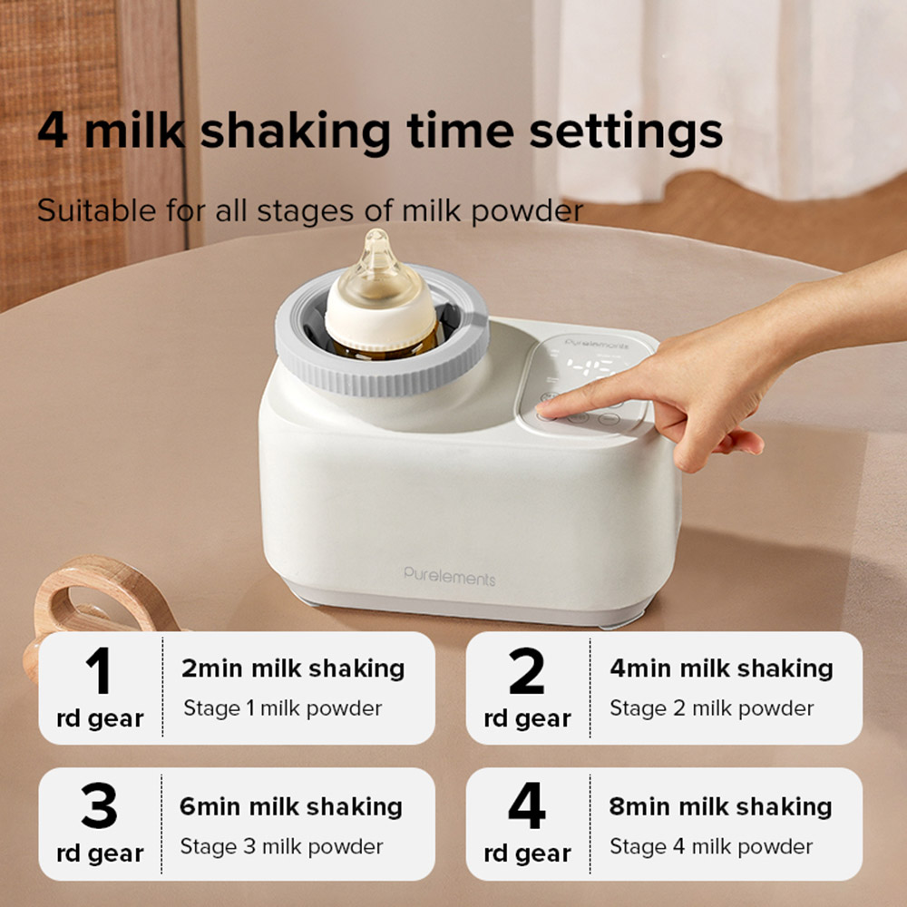 Purelements - 2-in-1 Bottle Shaker And Warmer - White