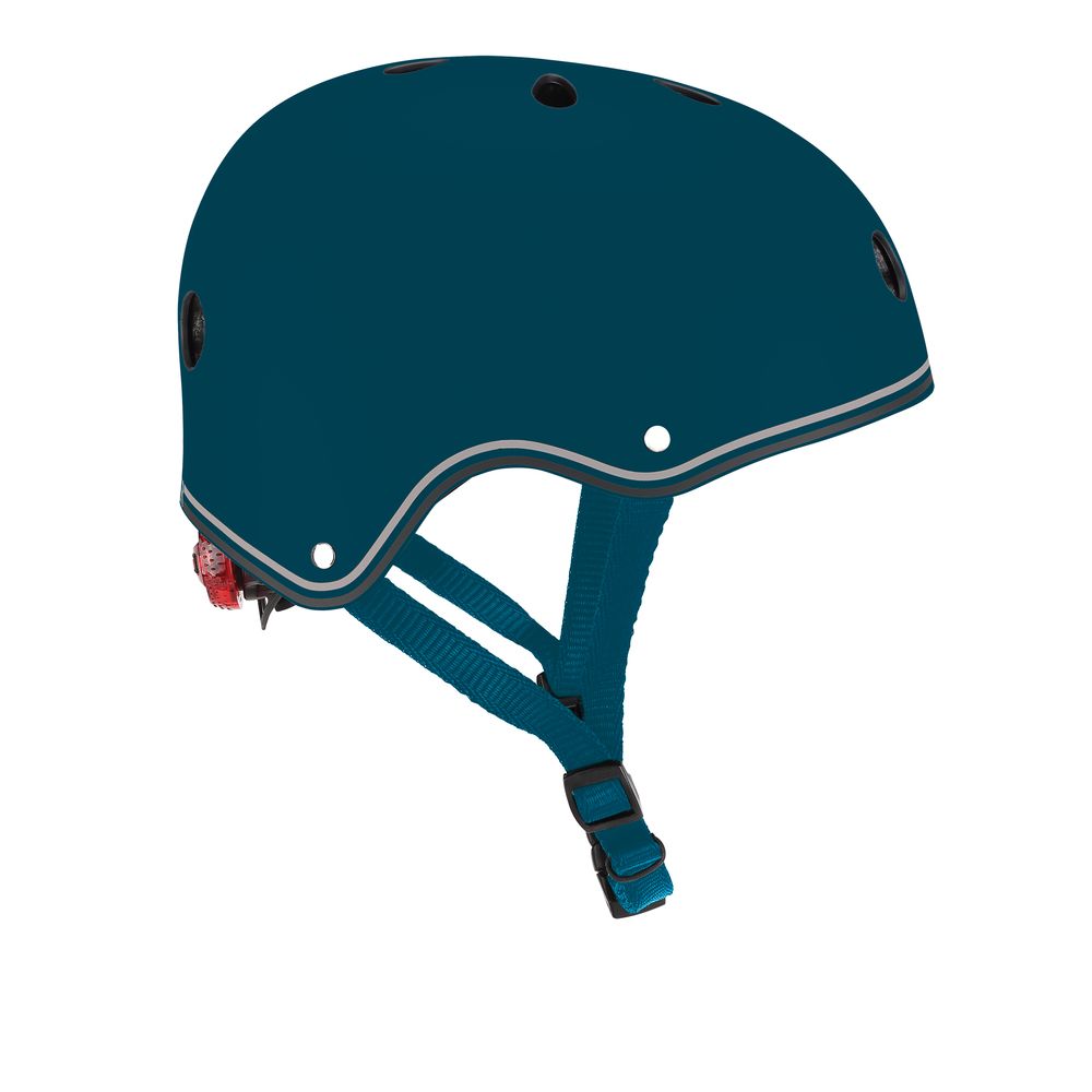 Globber - Kids' Helmet With Lights - Petrol Blue - 48-53 cm