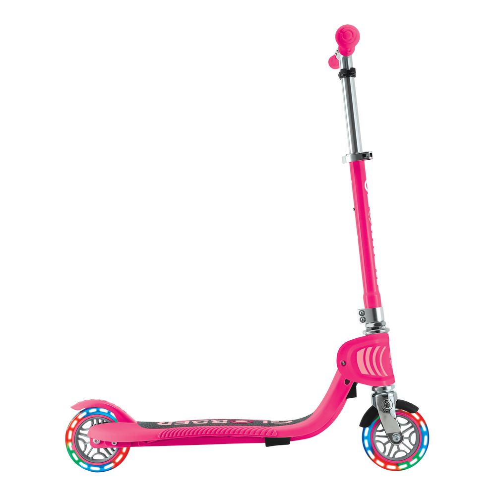 Globber - Flow Foldable Junior Lights Manual Scooter - Fuchsia