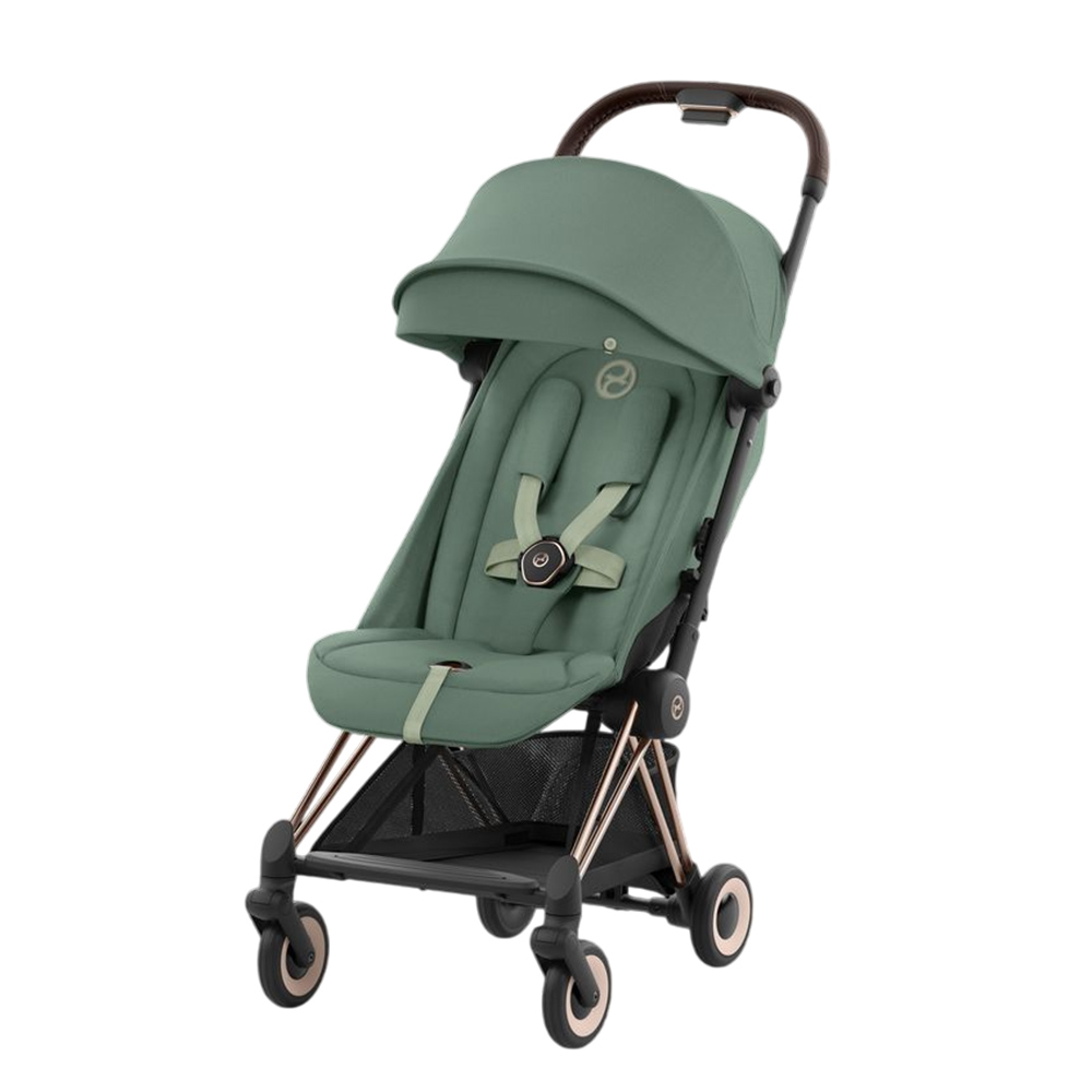 Cybex - Coya Ultra Compact Stroller - Rose Gold/Leaf Green